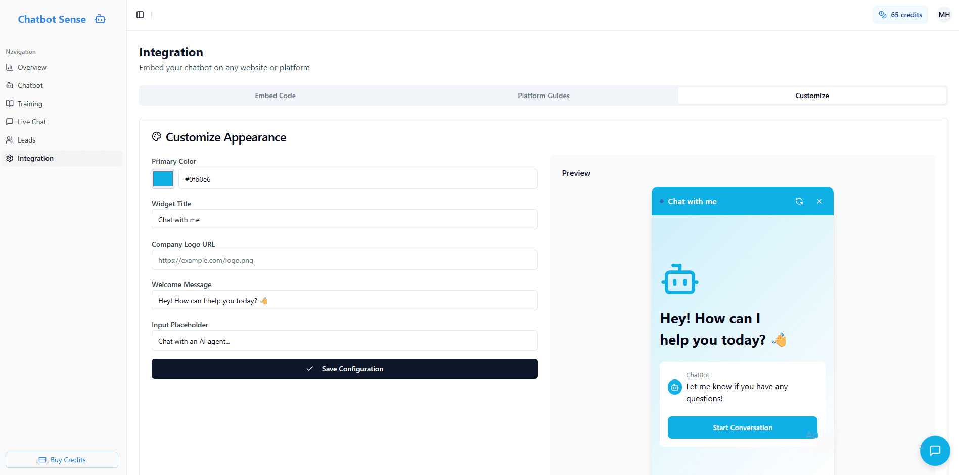 Custom Branding Page